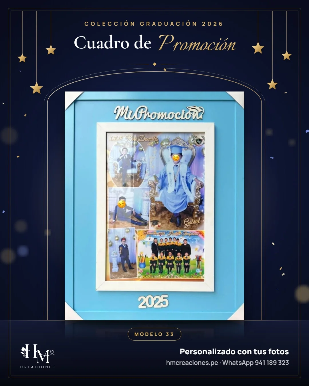 Cuadro de promoción Modelo 33 · Celeste clásico