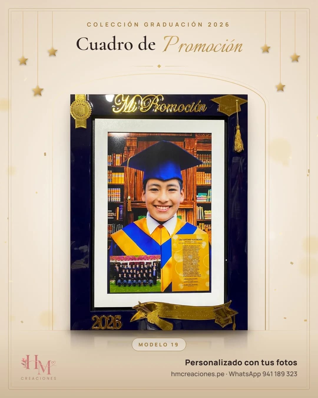 Cuadro de promoción Modelo 19 · Azul noche