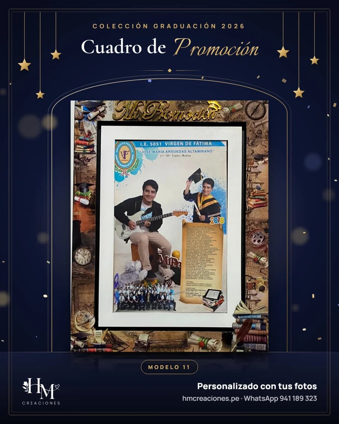 Cuadro de promoción Modelo 11 · Vintage escolar