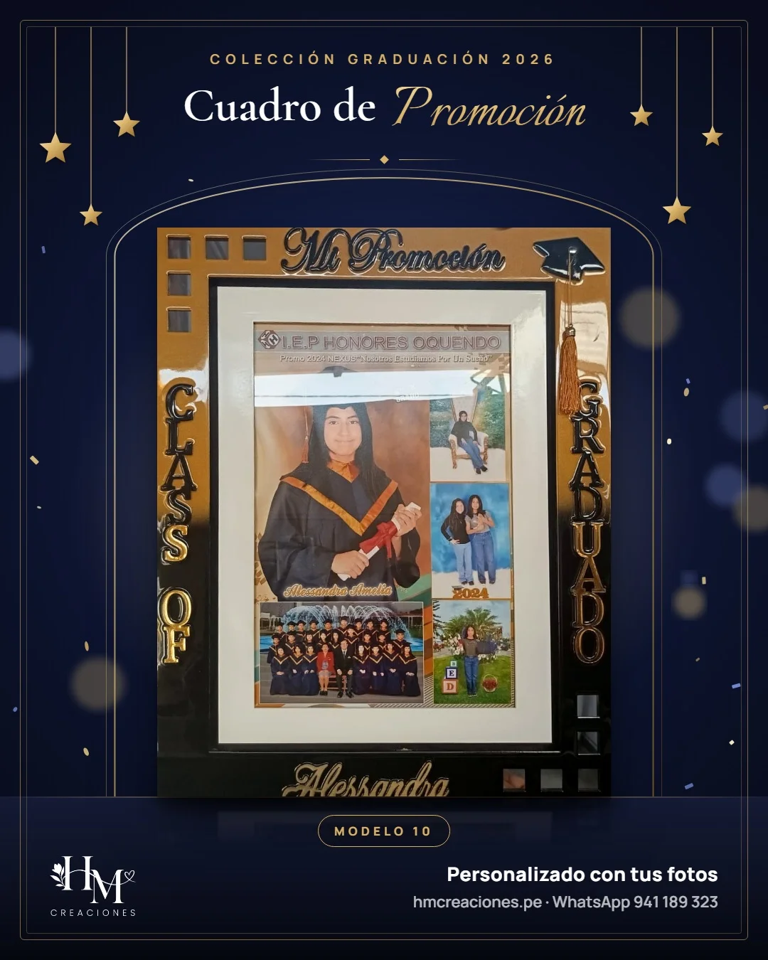 Cuadro de promoción Modelo 10 · Class of y Graduado