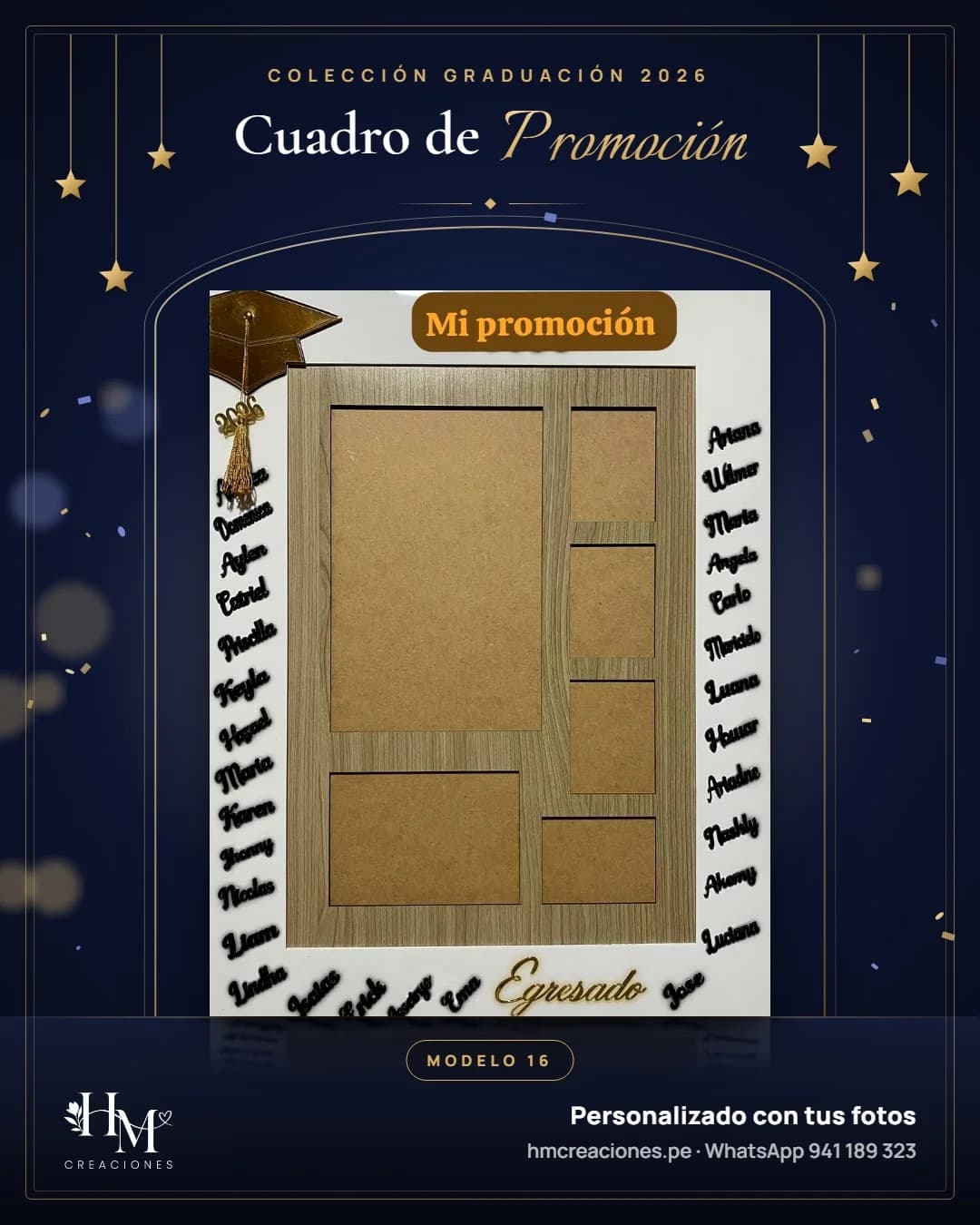 Cuadro de promoción Modelo 16 · Con nombres de la promoción