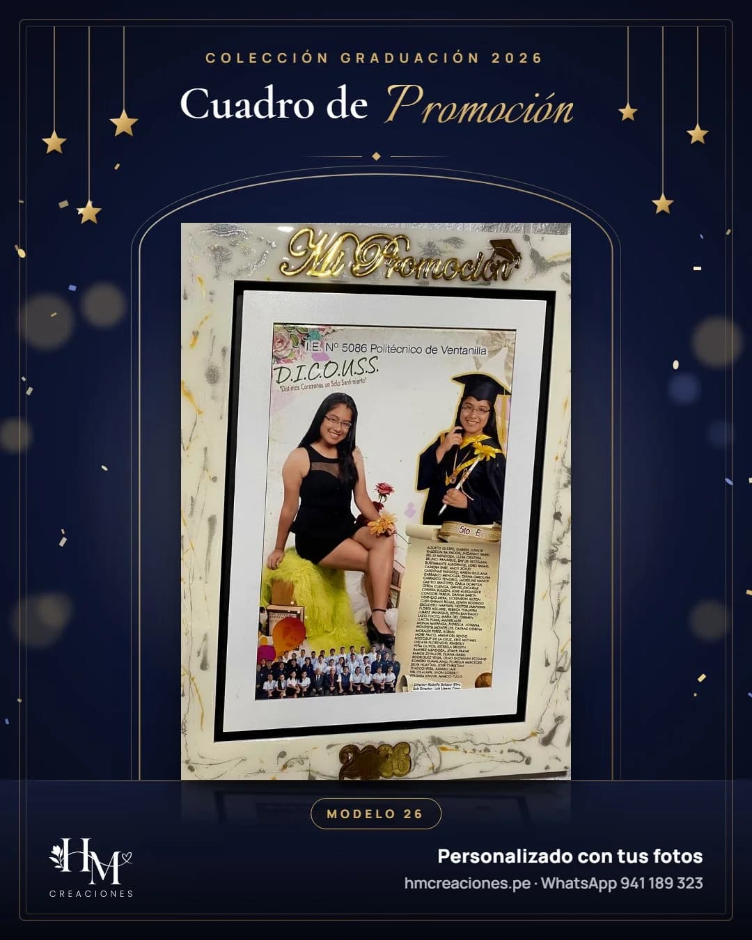 Cuadro de promoción Modelo 26 · Mármol blanco